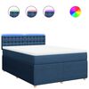 vidaXL Giroletto a Molle con Materasso Blu 140x200 cm in Tessuto