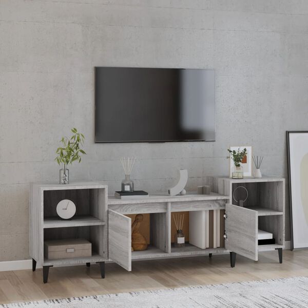 vidaXL Mobile TV Grigio Sonoma 160x35x55 cm in Legno Multistrato