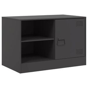 vidaXL Mobile TV Nero 67x39x44 cm in Acciaio