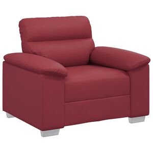 vidaXL Poltrona Rosso Vino 60 cm in Similpelle