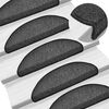 vidaXL Tappetini per scale 10 pz 56x17x3 cm Antracite Semicircolari