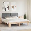 vidaXL Letto con Testiera Rivestita Grigio chiaro 180 x 200 cm