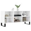 vidaXL Mobile Porta TV Bianco Lucido 103,5x30x50 cm Legno Multistrato