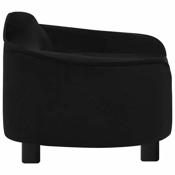 vidaXL Divano per Cani Nero 67x47x36 cm in Peluche
