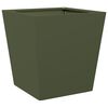 vidaXL Fioriere da Giardino 2 pz Verde Oliva 40x40x40 cm in Acciaio