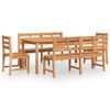 vidaXL Set da Pranzo per Giardino 5 pz in Legno Massello di Teak