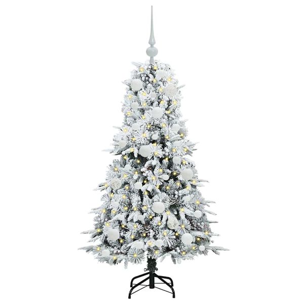 vidaXL Albero di Natale Artificiale con Rami Pieghevoli Verde 120 cm