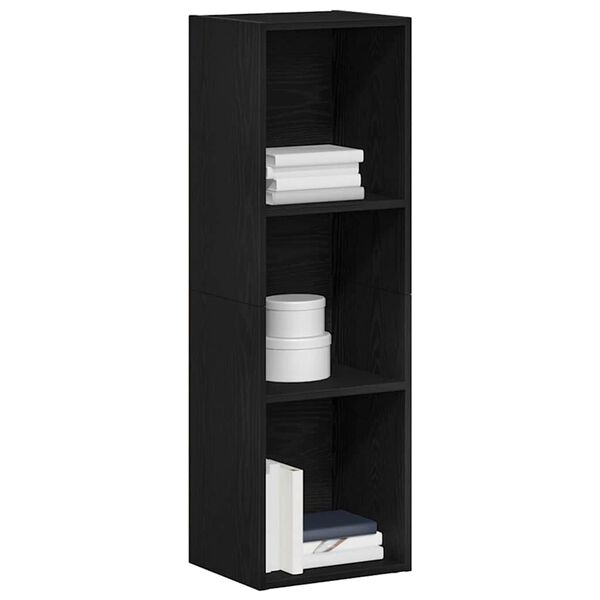 vidaXL Libreria Rovere Nero 36x30x114 cm in Legno Multistrato
