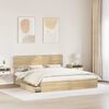 vidaXL Letto con Contenitore con testiera Rovere Sonoma 180 x 200 cm