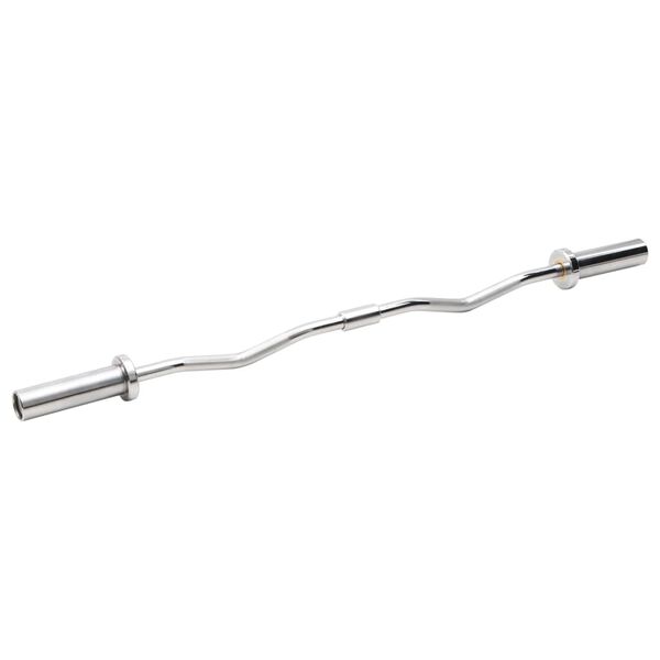 vidaXL Bilanciere Olimpico Curvo 120 cm Acciaio