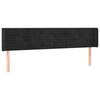 vidaXL Testiera a LED Nera 203x16x78/88 cm in Velluto