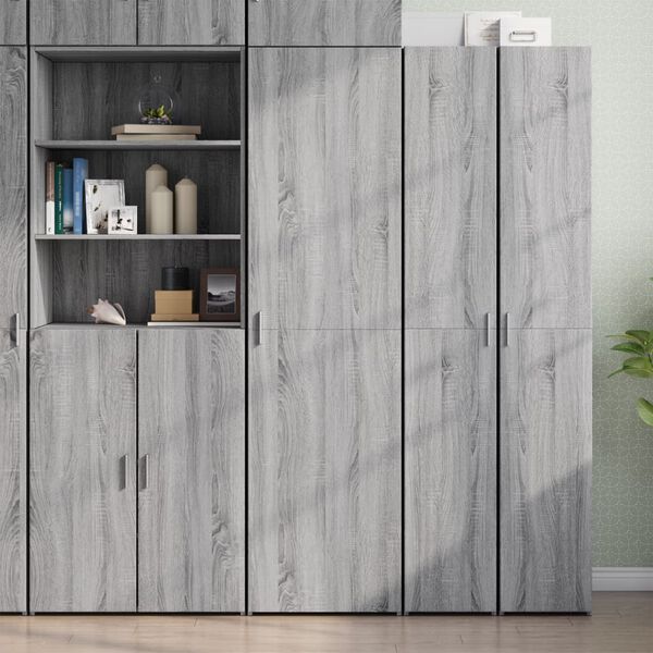 vidaXL Credenza Grigio Sonoma 50x42,5x185 cm in Legno Ingegnerizzato