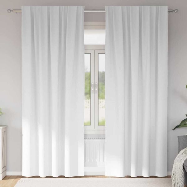 vidaXL Tende Blackout con Anelli 2 pcs Bianco Puro 245 x 140 cm
