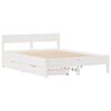 vidaXL Letto senza Materasso Bianco 150x200 cm Legno Massello di Pino