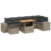 vidaXL Set Divano da Giardino 8 pz con Cuscini Grigio in Polyrattan