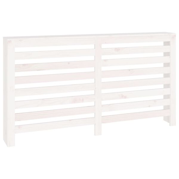 vidaXL Copertura Termosifone Bianca 153x19x84 cm Legno Massello Pino