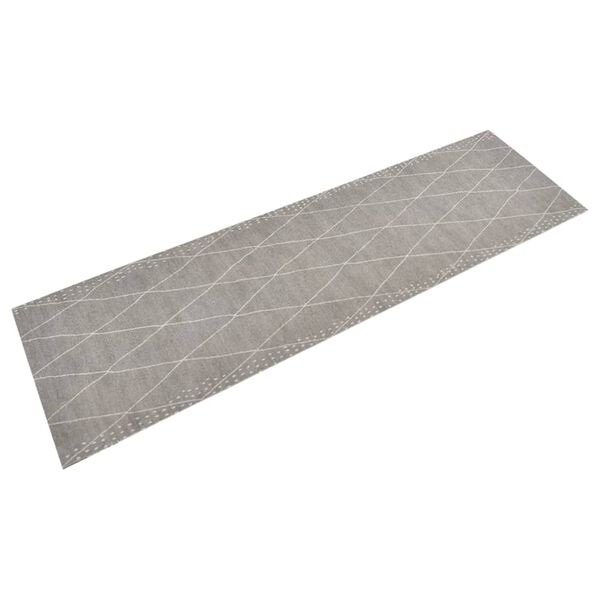 vidaXL Tappeto da Cucina Lavabile Rombi 45x150 cm Velluto