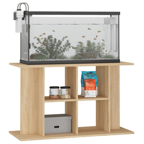 vidaXL Supporto per acquario in rovere Sonoma 100x40x60 cm in legno ingegnerizzato