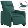 vidaXL Poltrona Elettrica Reclinabile Verde Scuro in Tessuto