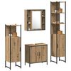 vidaXL Set di mobili per il bagno 4 pcs Marrone Legno multistrato