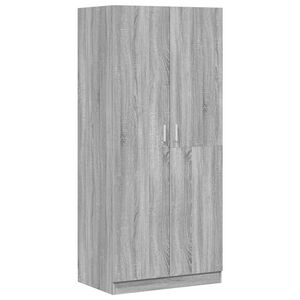 vidaXL Armadio Grigio Sonoma 80x52x180 cm in Legno Multistrato