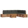 vidaXL 7 pz Set di divani da esterno Naturale e Antracite