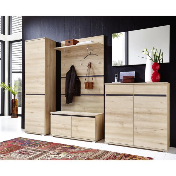 Germania Panca con Scarpiera Lissabon 95,9x39,2x48,3 cm Faggio Nobile