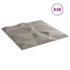 vidaXL Pannelli Murali 48 pz Grigio Cemento 50x50cm XPS 12 m&sup2; Diamante
