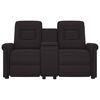 vidaXL Divano Massaggio Reclinabile a 2 Posti con Portabicchieri Nero
