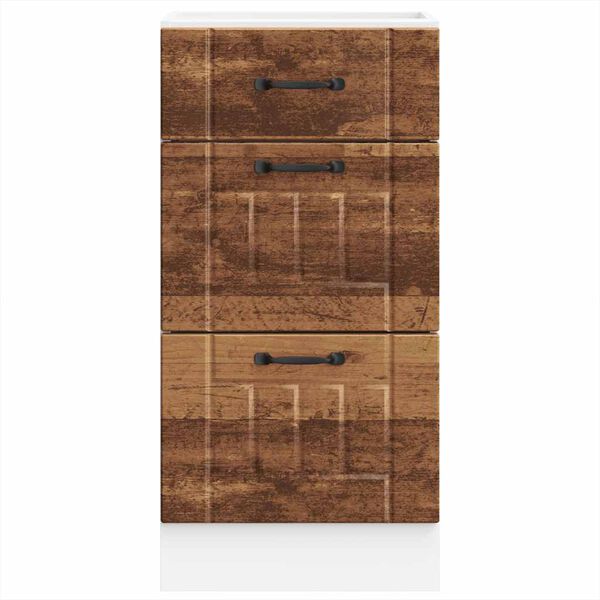 vidaXL Base da Cucina Lucca Legno Antico in Legno Multistrato