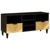 vidaXL Mobile TV Nero e Oro 100 x 33 x 46 cm Legno ingegnerizzato