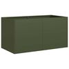vidaXL Fioriera Verde Oliva 80x40x40 cm in Acciaio Laminato a Freddo