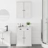 vidaXL Set di mobili per il bagno VIGO 2 pcs Bianco e Bianco Antico