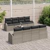 vidaXL Set Divano da Giardino Grigio 55 x 55 x 37 cm polyrattan