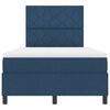 vidaXL Letto a molle con materasso Blu 120 x 200 cm Tessuto