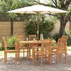 vidaXL Set da Pranzo per Giardino 7 pcs Marrone Legno di teak solido