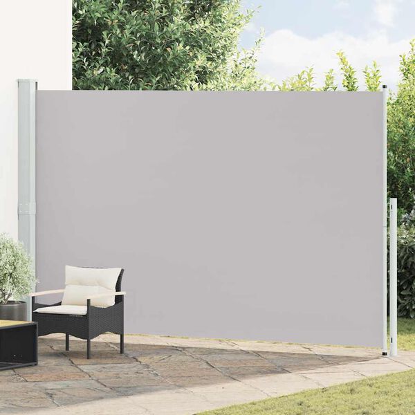 vidaXL Tenda Laterale Retrattile per Patio 220x500 cm Grigia