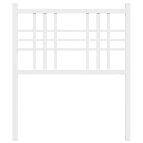 vidaXL Testiera in Metallo Bianco 80 cm