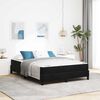 vidaXL Letto a molle con materasso Nero 160 x 220 cm Tessuto