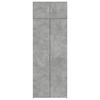 vidaXL Armadietto Grigio Cemento 80x42,5x225 cm in Truciolato
