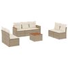 vidaXL Set Divano da Giardino 8 pz con Cuscini Beige in Polyrattan