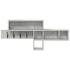 vidaXL Appendiabiti a muro Grigio cemento 100 x 12 x 43.5 cm