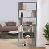 vidaXL Libreria/Divisorio Grigio Sonoma 80x24x192 cm Legno Ingegnerizzato
