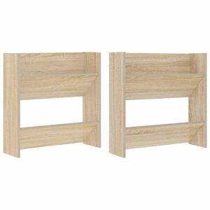 vidaXL Scarpiere a Muro 2pz Rovere Sonoma 60x18x60cm Legno Multistrato