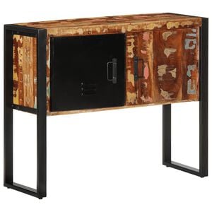 vidaXL Tavolo Consolle Multicolore 90x35x75 cm Legno Massello Recupero