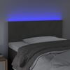 vidaXL Testiera a LED Grigio Scuro 90x5x78/88 cm in Velluto