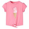 vidaXL Maglietta da Bambina Rosa Fluo Brillante 92