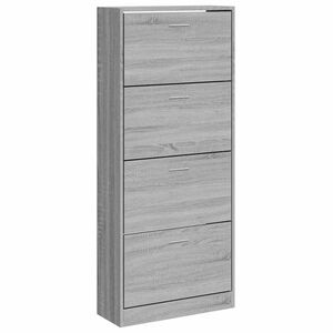 vidaXL Scarpiera Grigio Sonoma 63x24x147 cm in Legno Multistrato