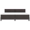 vidaXL Letto a molle con materasso Marrone Scuro 200 x 200 cm Tessuto