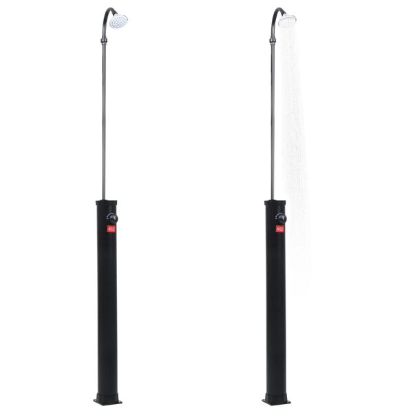 vidaXL Doccia Solare da Giardino Nera 215 cm 8 L